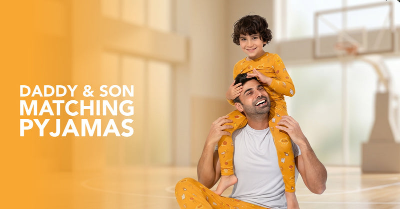 Daddy & Son Matching Bamboo Pyjamas UAE | Bellabu Bear