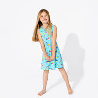 Baby Shark Bamboo Girls' Sleeveless Dress