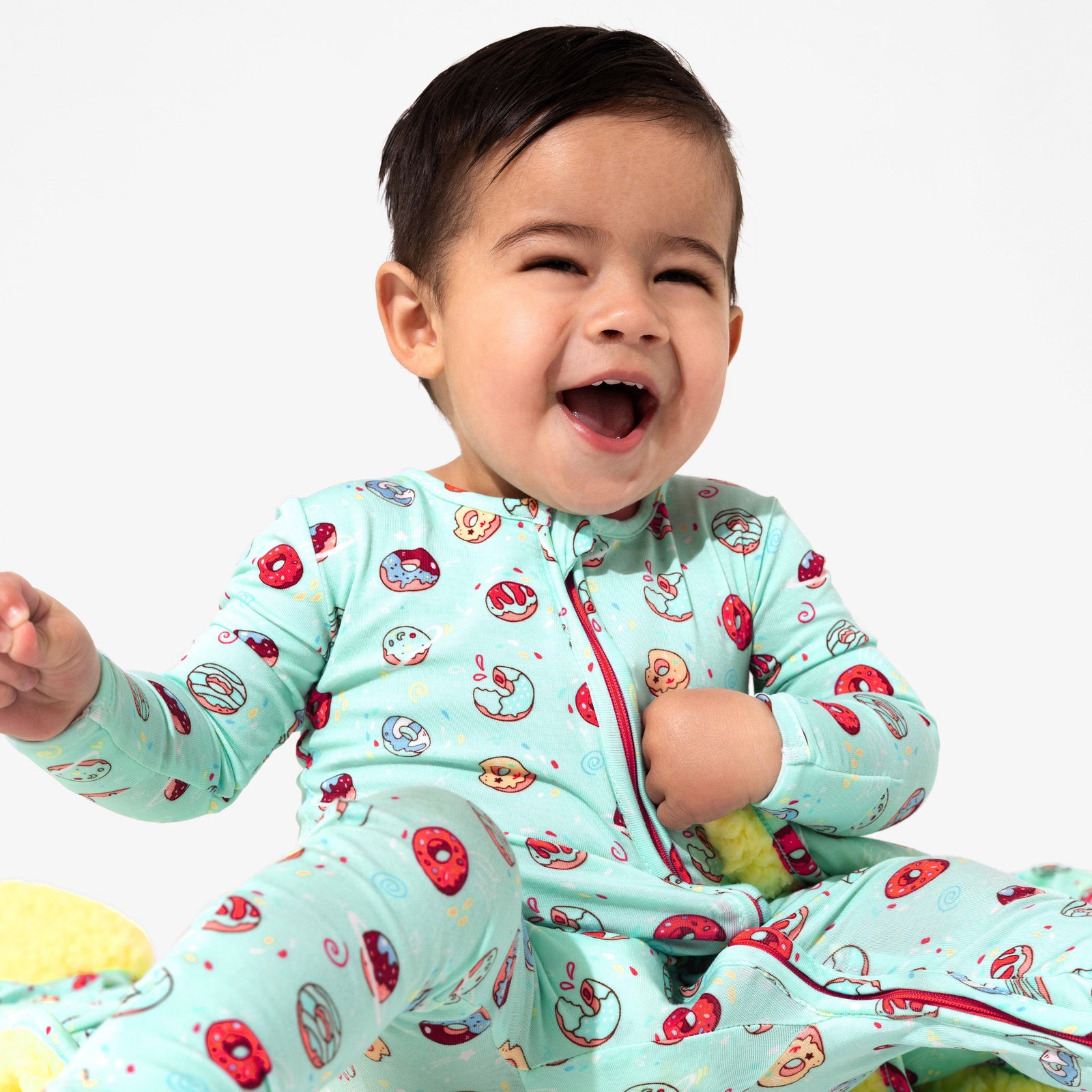 Blue Space Donut Bamboo Convertible Footie