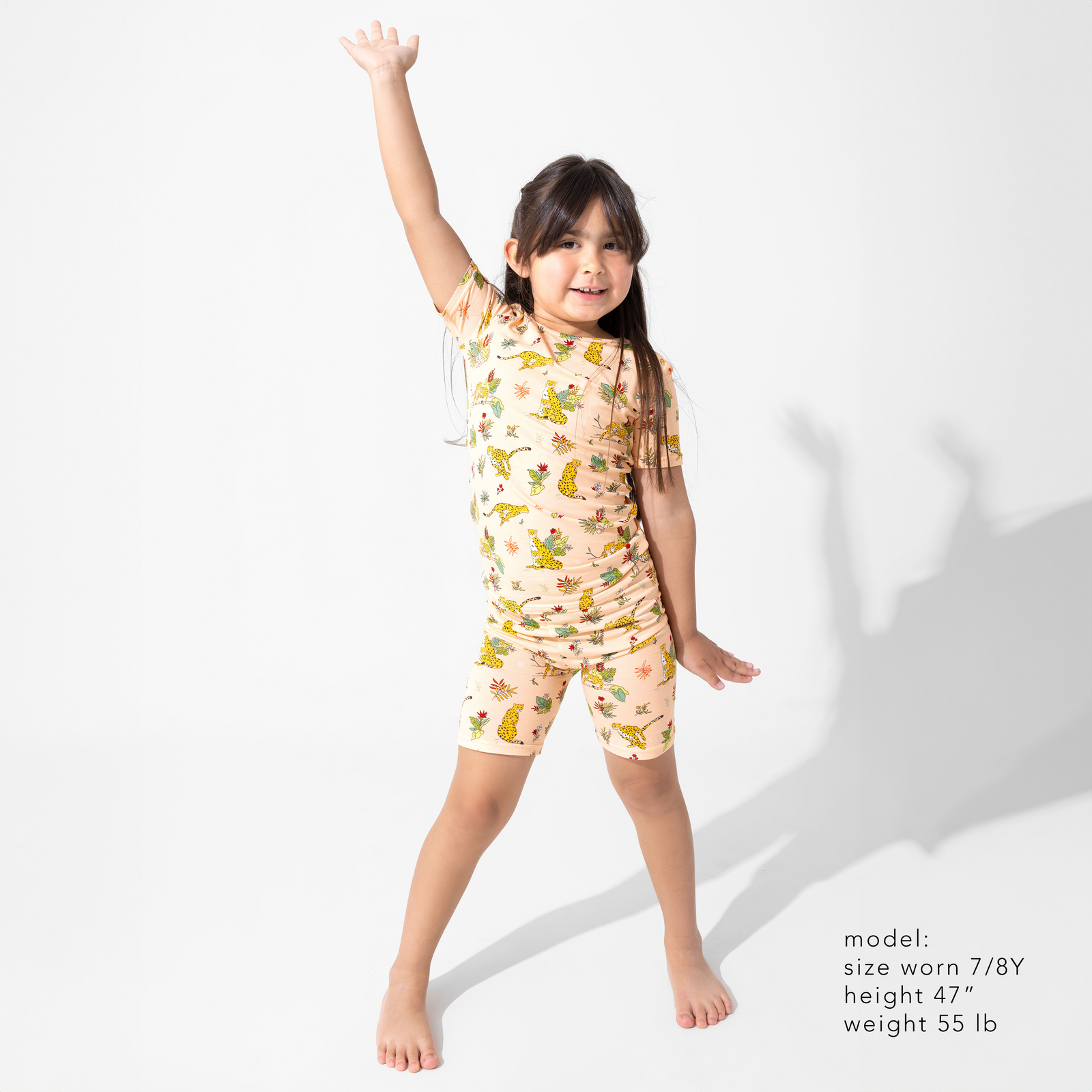 Pounce In Paradise Cheetah Bamboo Kids Pajama Short Set