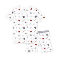 Baseball Bamboo Kids Pajama Short Set