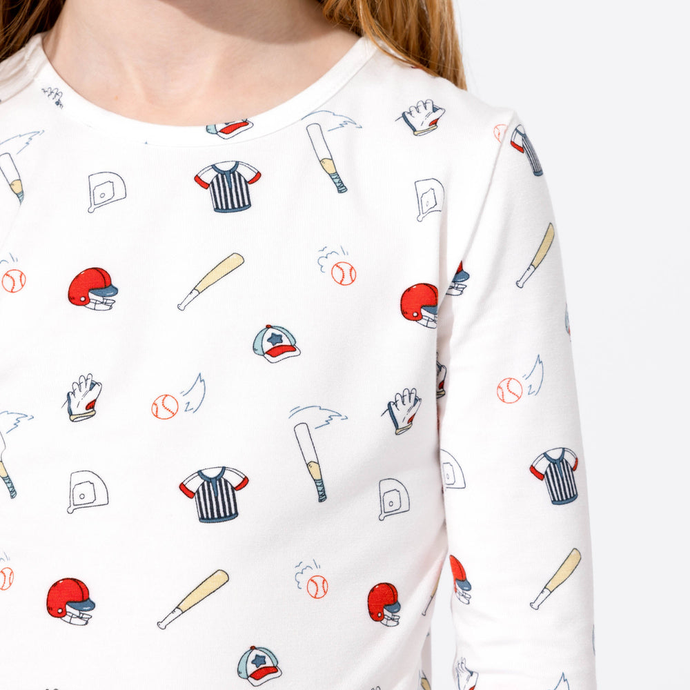 بيجامات أطفال من الخيزران بنقشة البيسبول