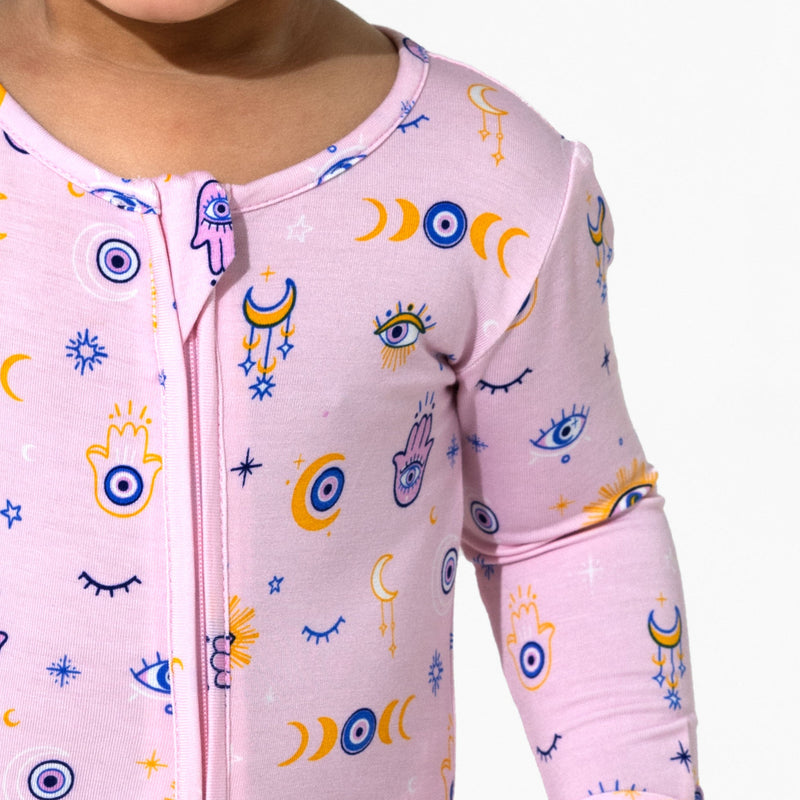 The Eye Pink Bamboo Convertible Footie