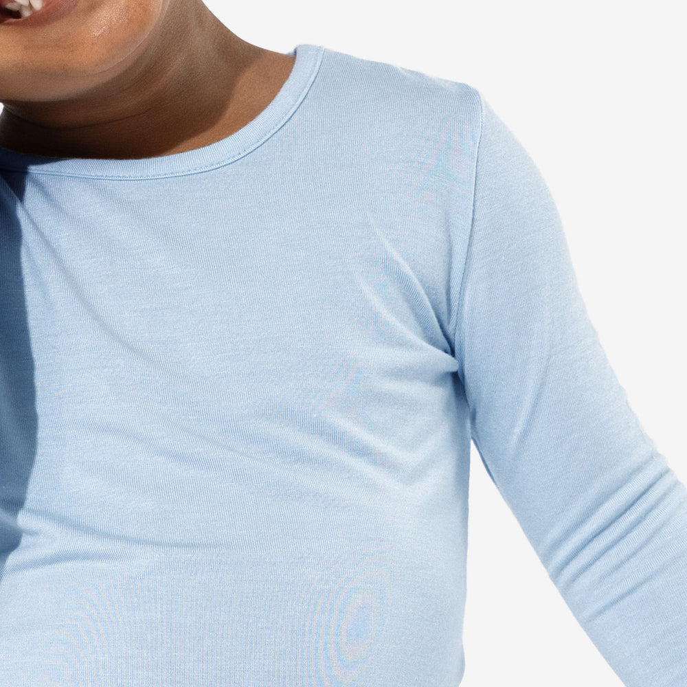 Sky Blue Bamboo Kids Pajamas