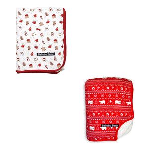 Christmas Bamboo Sherpa Blanket Bundle