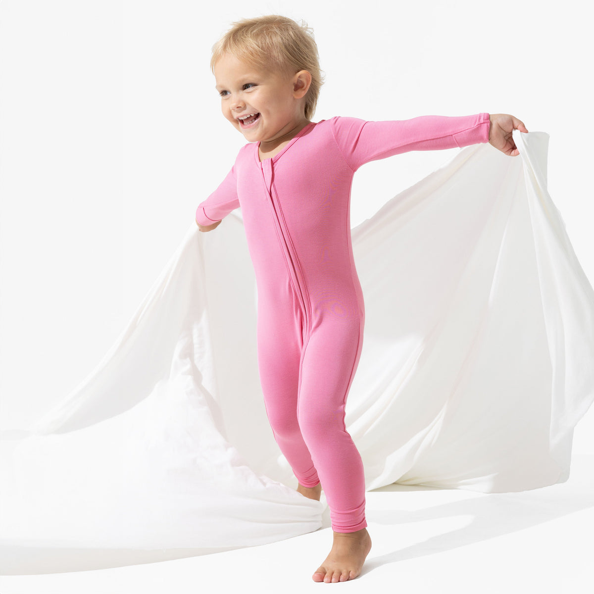 Bubblegum Pink Bamboo Convertible Footie