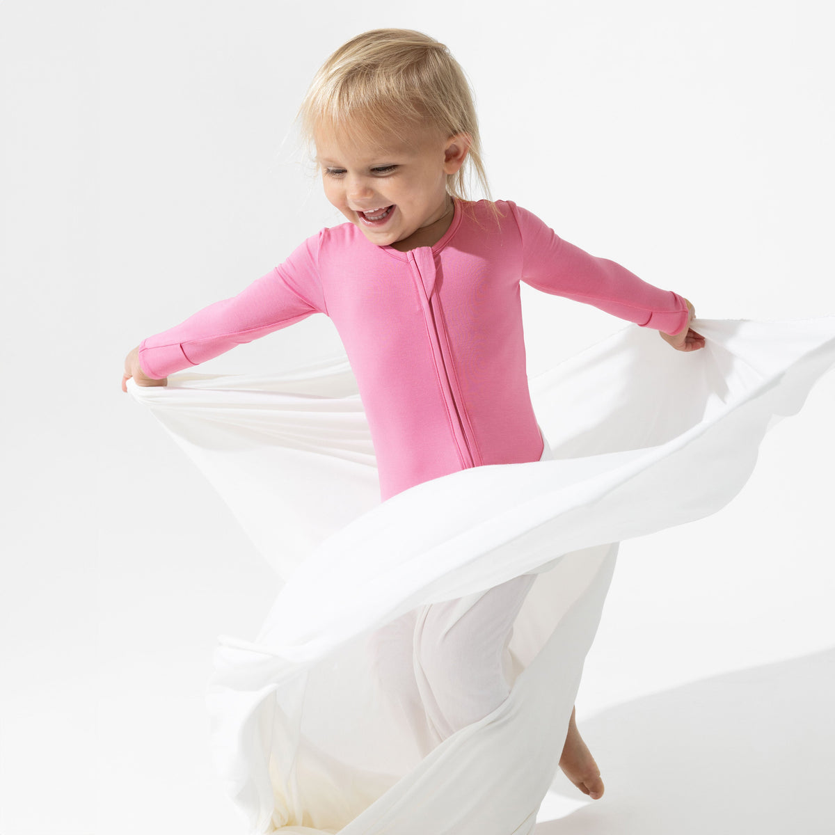 Bubblegum Pink Bamboo Convertible Footie