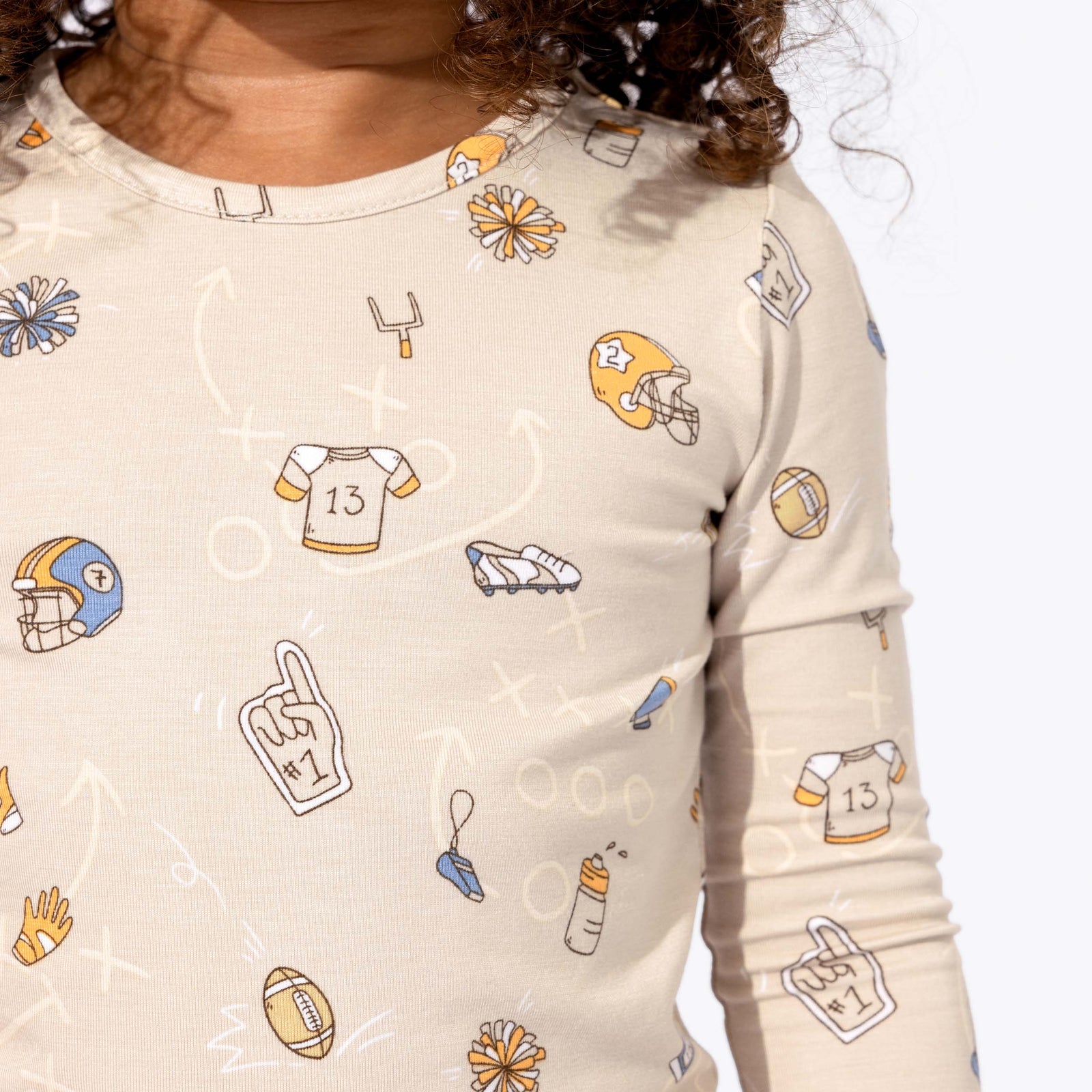 American Football Bamboo Kids Pajamas