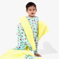 Blue Space Donut Bamboo Convertible Footie