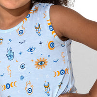 The Eye Blue Bamboo Girls' Sleeveless Dress