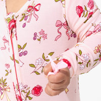 Bows & Blooms Bamboo Convertible Footie
