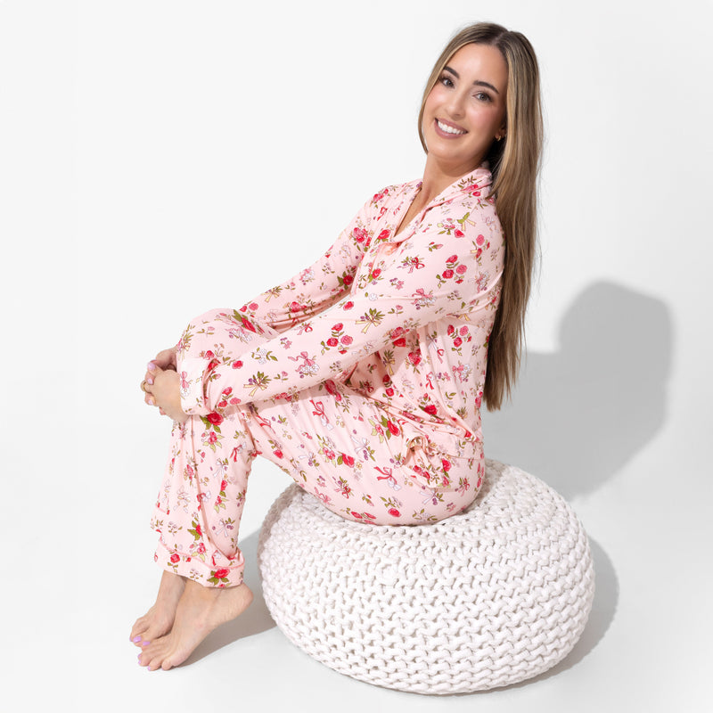 Bows & Blooms Bamboo Women's Pajama Set