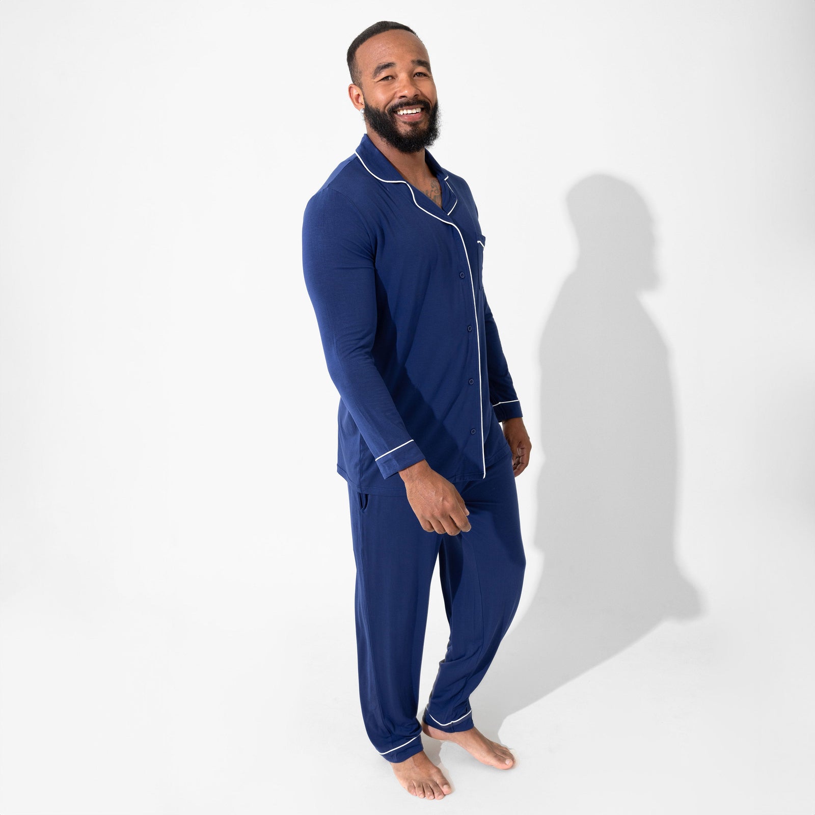 Starry Night Blue Bamboo Men's Pajama Set