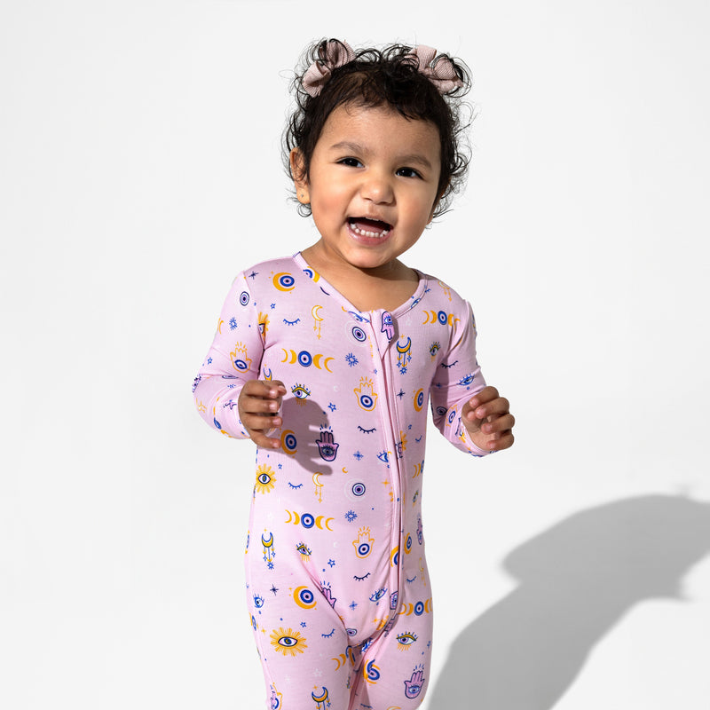 The Eye Pink Bamboo Convertible Footie