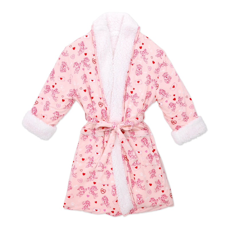 PAW Patrol: Love Paws Pink Kids Bamboo Sherpa Robe