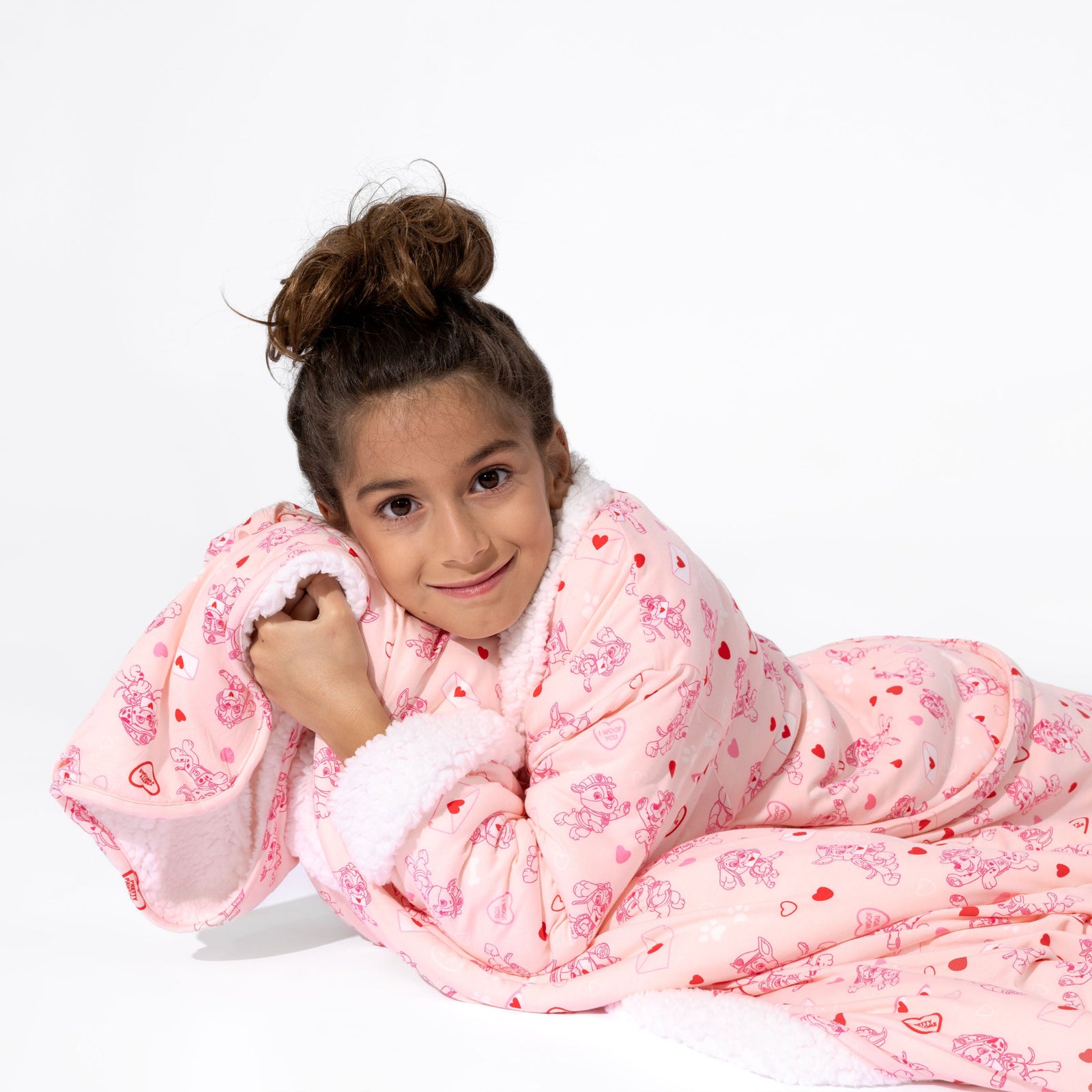 PAW Patrol: Love Paws Pink Kids Bamboo Sherpa Robe