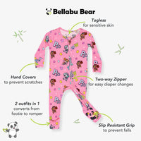 PAW Patrol: Varsity Pink Bamboo Convertible Footie