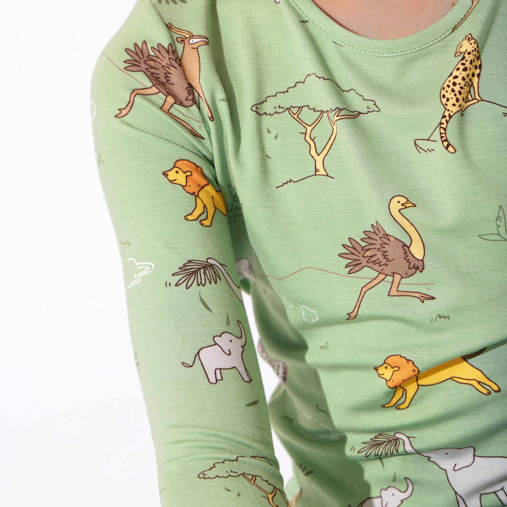 بيجامات سافانا للأطفال من الخيزران