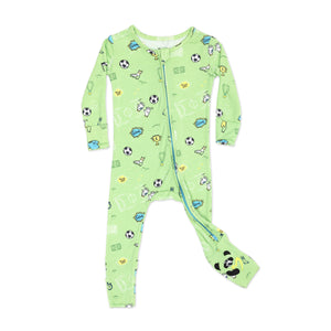 Football Bamboo Convertible Footie