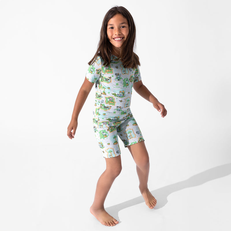 Minecraft Overworld Dreams Bamboo Kids Pajama Short Set