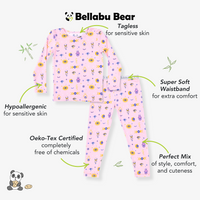 بيجامات أطفال من الخيزران الوردي من ذا آي