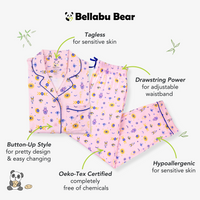 طقم بيجاما نسائي من الخيزران الوردي من ذا آي