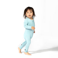 Adventure Blue Bamboo Convertible Footie