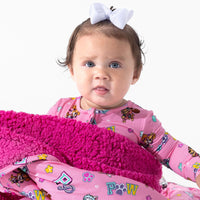 PAW Patrol: Varsity Pink Bamboo Sherpa Blanket