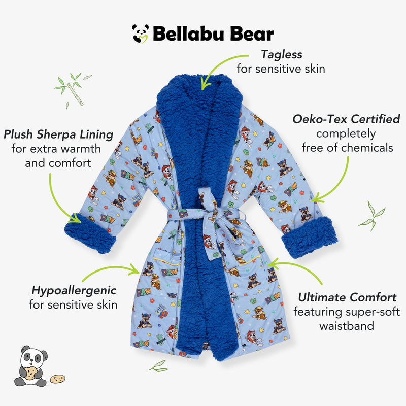 PAW Patrol: Varsity Blue Bamboo Kids Sherpa Robe