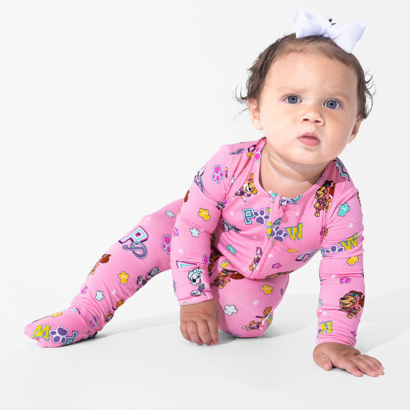 PAW Patrol: Varsity Pink Bamboo Convertible Footie