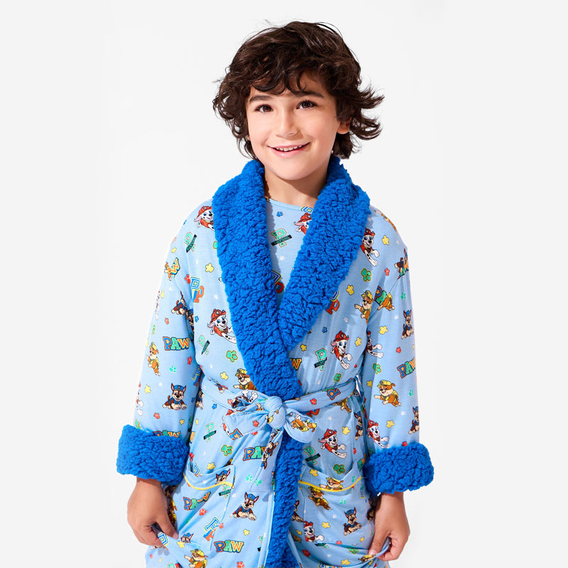 PAW Patrol: Varsity Blue Bamboo Kids Sherpa Robe