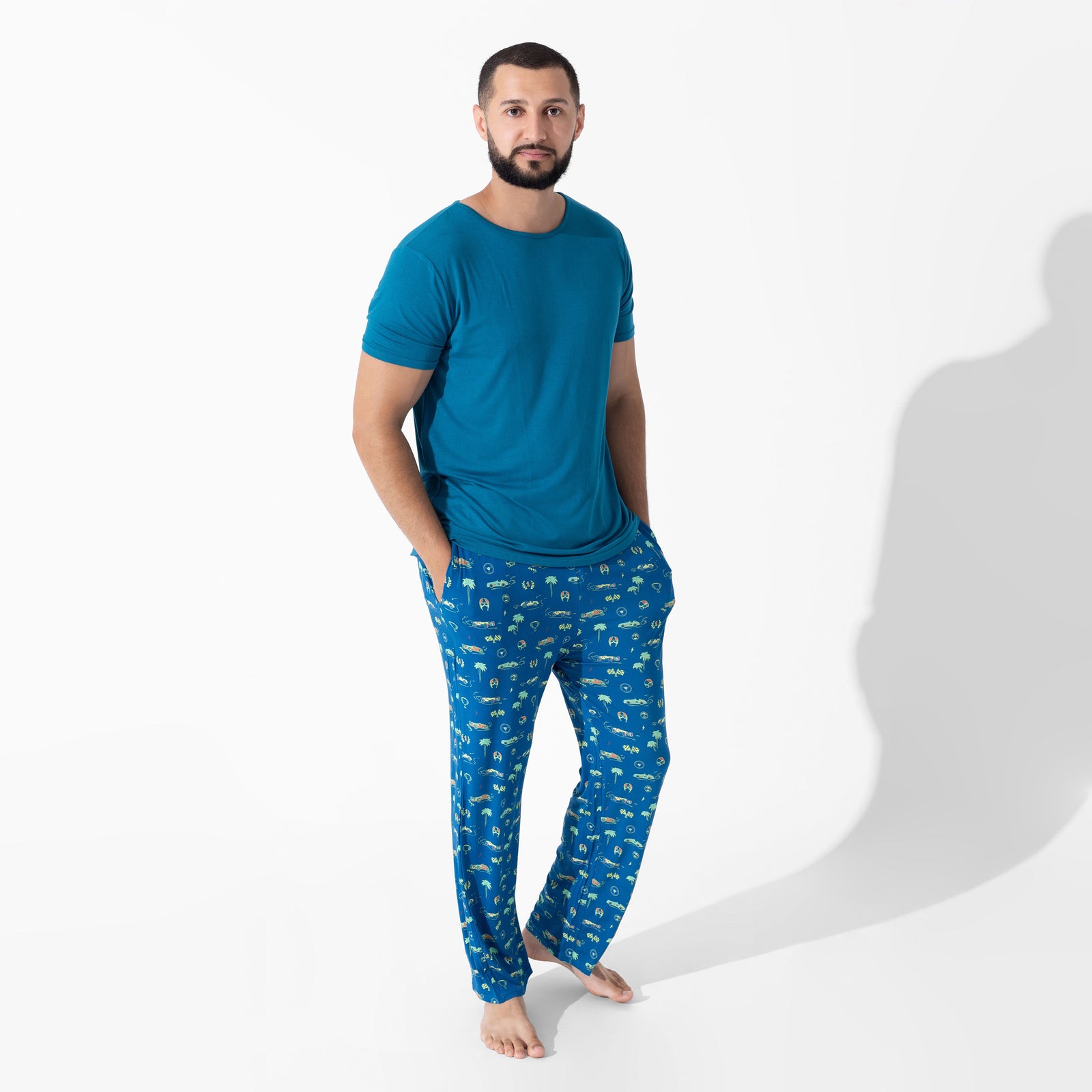 Monaco Blue Bamboo Men's Pajama Set
