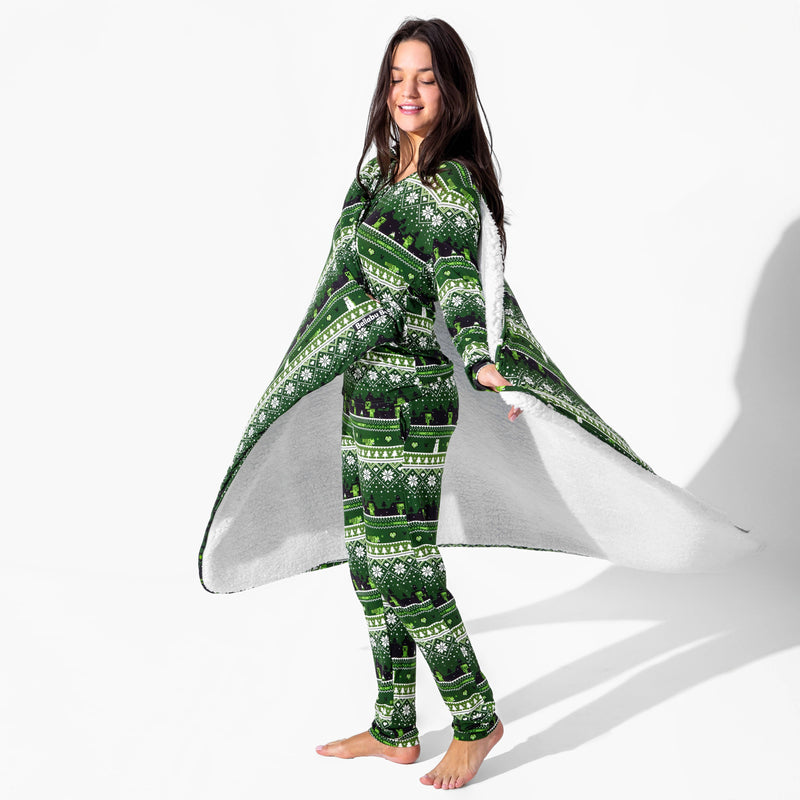 Minecraft Creeper Holiday Bamboo Women's Pajama Set