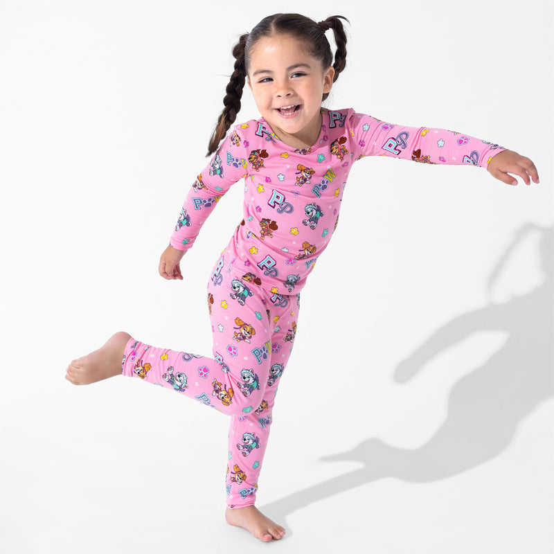 PAW Patrol: Varsity Pink Bamboo Kids Pajamas