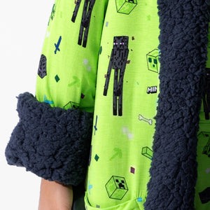 Minecraft Mob Squad Bamboo Kids Sherpa Robe