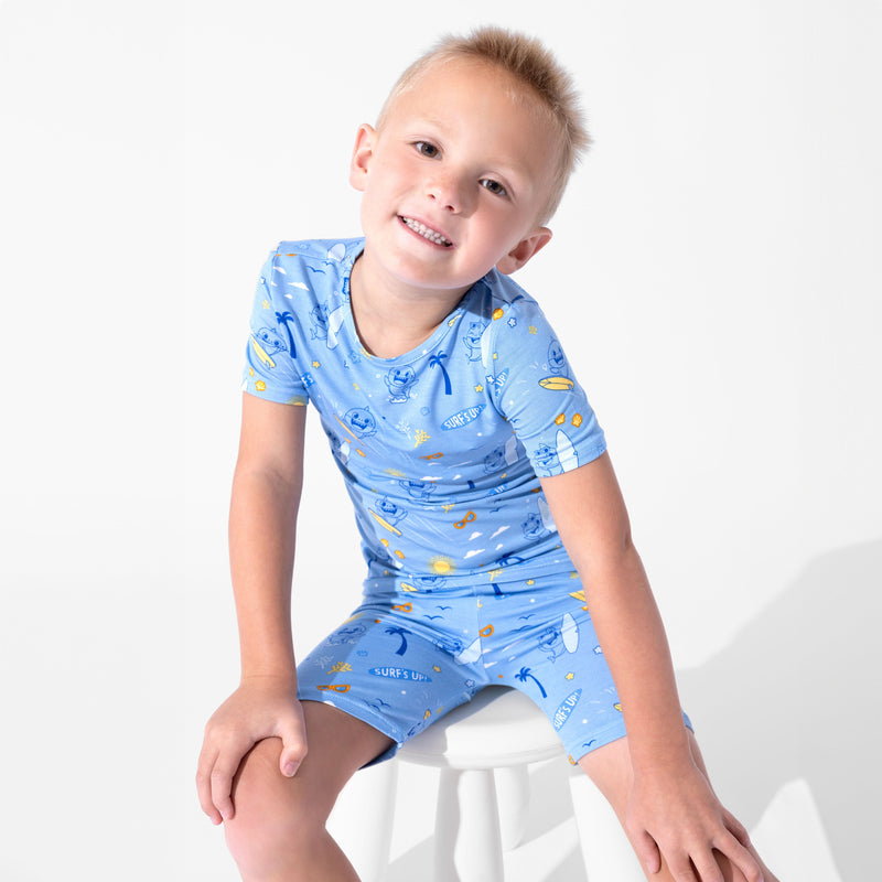 Baby Shark Surf Bamboo Kids Pajama Short Set