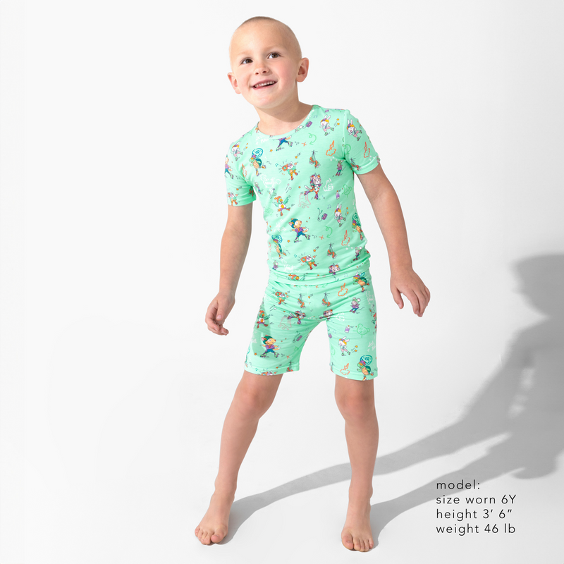Roller Pet Pals Bamboo Kids Pajama Short Set