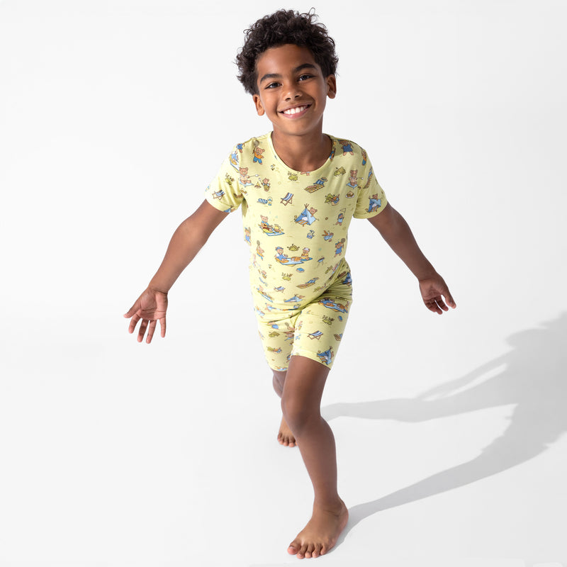 Teddy Bear Picnic Bamboo Kids Pajama Short Set