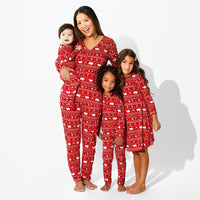 Polar Isle Red Bamboo Women's Pajama Set