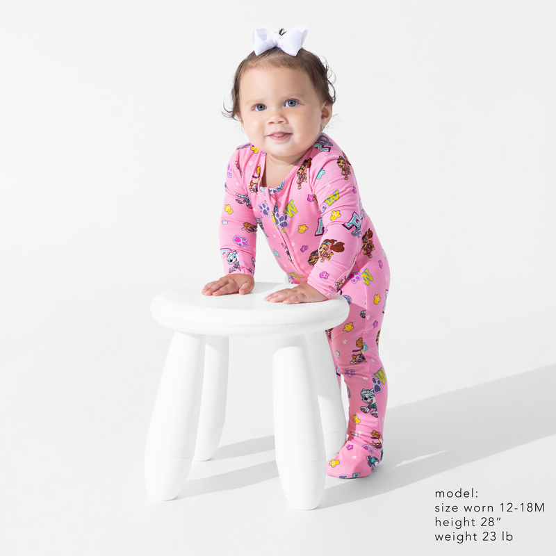 PAW Patrol: Varsity Pink Bamboo Convertible Footie