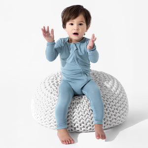 Oasis Teal Bamboo Convertible Footie