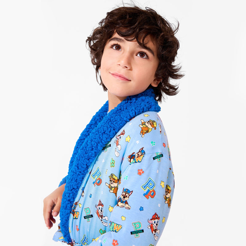 PAW Patrol: Varsity Blue Bamboo Kids Sherpa Robe