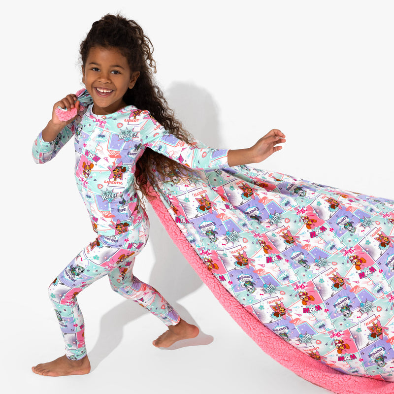 PAW Patrol: Comic Girl Pups Bamboo Sherpa Blanket