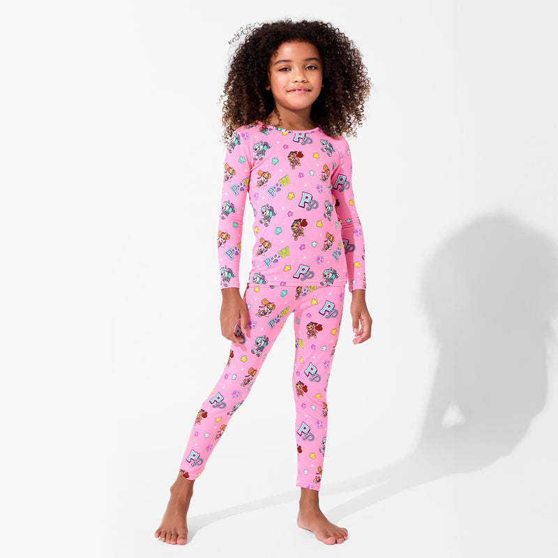 PAW Patrol: Varsity Pink Bamboo Kids Pajamas