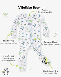 Tennis Bamboo Convertible Footie