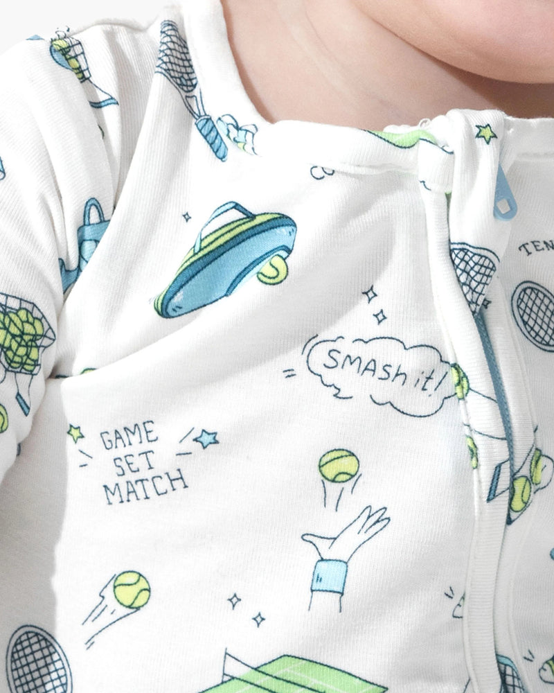Tennis Bamboo Convertible Footie